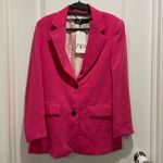 ZARA Bloggers Favorite Fuchsia Hot Pink Blazer Size Small Photo 5