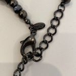 Chico's Chico’s Beaded Faux Hematite & Silver Colored Metallic Necklace Festive EUC OS Photo 3