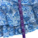 Tularosa  Serafina Floral White Blue Long Sleeve Romantic Mini Dress Size Small Photo 7