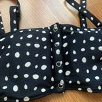 Aerie button up bandeau with straps bathing suit top polka dot Photo 1