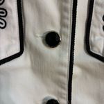 V Christina women’s embroidered boho hippie western demim jacket black/white M White Size M Photo 2