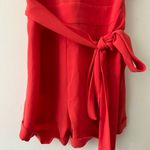 Diane Von Furstenberg  Tie-Waist Surplice Romper Sz 10 Photo 9