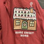 Life is Good  Womens Large T-Shirt Gingerbread House Home Sweet Home Photo 4