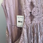 Free People NWT $148 Lilac Ash Verushka Mock Neck Lace Sleeveless Mini Dress 4 Photo 8