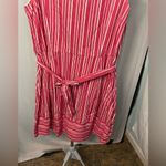 Lands' End  Striped‎ Red Sleeveless Dress size 16 Photo 1