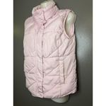 Oodji Super Active Puffer Vest Womens Small Pink Quilted Zip Snap High Collar Photo 2