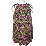 Crown & Ivy  Floral Ditzy Sleeveless Swiss Dot Top Photo 4