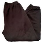 SheIn Solid Black Elastic Waist Fleece Sweatpants Photo 2