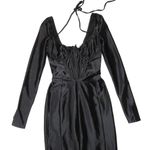 House Of CB NWT Grazia in Black Disco Satin Corset Fitted Mini Dress S Plus Cup Photo 7