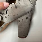 Sam Edelman Sandals Women's 10.5 Gray Suede Studded Gladiator Heels Boho Shoes Photo 5