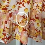 l*space L* Cassidy Floral Ling Sleeve Smocked Ruffled Mini Dress Carnation Sz M Photo 10