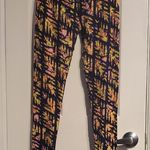 LuLaRoe Women's Leggings - Black, Yellow, Pink Pattern Photo 0