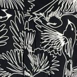 Anthropologie  Maeve Shirt Womens 0 Black White Bird Print Button Up‎ Novelty Photo 4