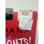 Spanx NIP! ASSETS  PATTERNED STRIPED Opaque Black High Waisted Tights Sz 6 (b44) Photo 1