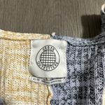 Urban Outfitters  Blue & Beige Knit‎ Long Sleeve Asymmetrical Sweater Size XS Photo 4