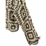 Le lis  Long Sleeve Crochet Top Cottagecore Grannycore Open Knit Brown‎ Medium Photo 1