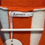 Anrabess orange & Blue chunky striped button cardigan Oversized size small Photo 1