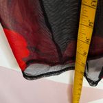 Vintage Black Floral Mesh Duster Cardigan Sheer Kimono Goth Romantic Witchy 3X Photo 4