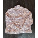 Chico's  Women's Floral Paisley Sateen Denim Jacket Size 2 Multicolor Photo 11