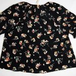 Madewell ‎Silk Notched Ruffle-Cuff Top Carnation Toss Photo 13