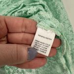 Alberto Makali NWT Women's Lace Sheer Fringe Hem Poncho Mint Green Size S/M Photo 4