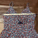 Francesca's Blue Rain Abagail Floral Front Twist Mini Dress Womens Small Red Photo 12