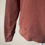 Mate the Label Organic Cotton Rust Brown Long Sleeve Top | Size M | Made in USA Photo 2
