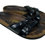 Birkenstock Ibiza Birko-Flor Slide Sandals Black Patent Size 39 US 8 - 8.5 Photo 0