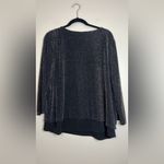 Chico's Chico’s EasyWear Black Glittery Layered Top Size 3 (XL)‎ Photo 2