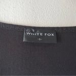 White Fox Boutique WHITE FOX ribbed v neck bodycon dress short sleeve black women's SIZE SMALL sexy Photo 3