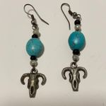 Pair of Steer Skull Fishhook Earrings Photo 0