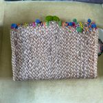 NEW America & Beyond Pom Pom Jute Colorful Beach Party Cocktail Clutch Bag Photo 6
