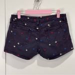 Isabel Marant Etoile Shorts Embroidered Stars Navy Blue Mid Rise Size 40 Photo 4