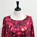 G By Giuliana Beet Red Purple Black Tie Dye Long Sleeve Jogger Jersey Set 2X Photo 3