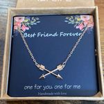 Best Friend Arrow Necklace Gold Photo 0