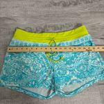 Athleta Women’s Paisley Swim Shorts Neon Green Waist Blue Board Sz M Medium Photo 6