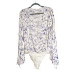 Free Planet NWOT Free People Intimately Everything's Rosy Bodysuit Fram Print Rodeo Photo 3