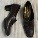 faux leather mary jane block heel shoes Brown Size 7 Photo 0