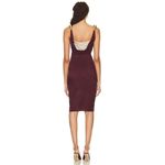 Bottega Veneta  Fluid Suede Dress in Mahogany & Sand 34 0 2 Womens Midi Leather Photo 1