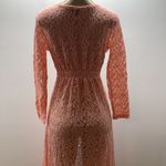 Impulsive Size Large Peach Knitted 3 Button Closure Long Sleeve Cover Up. New Orange Photo 4