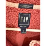 Gap ‎ Maternity Sherpa Pullover Cozy Half Zip Sweatshirt Coral Pink S Photo 2