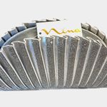 Nina Astor Silver Sparling Clutch Evening Bag Photo 0