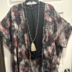 Kimono Animal/Floral Print for Women Size XL Black Photo 3
