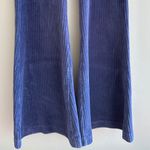 Aerie  Groove-On Rib Velour High-Waisted Flare Pant, Blue, Size Large Short Photo 7