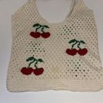 Cherry Knit Tote Bag Red Photo 1