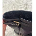 Fendi Rabbit Fur Lined Motorcycle Boot Moto Black Leather Gold Hardware Photo 2