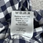 Draper James  Shirt Blue White Gingham Top Ruffle Sleeve Button Down‎ Blouse XS Photo 6