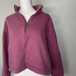 Girlfriend Collective NWOT  Tulipwood Half-Zip Sweatshirt Dusty Mauve Size Large Photo 1