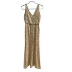 Everly Revelry Champaign Lace Bridesmaid‎ Dress Formal Evening Gown Sleeveless size 6 Photo 4