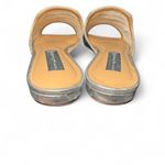 Steven By Steve Madden  Sensai silver metallic Leather Upper slide sandals Size 7 Photo 4